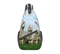 Borsa a tracolla Namaste con fiore di loto della famiglia di alpaca, borsa a tracolla con imbracatura da uomo e da donna, utilizzata per il tempo libero e i viaggi