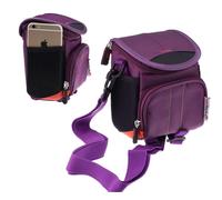 Borsa a tracolla Navitech Purple per fotocamera compatibile con la fotocamera mirrorless Canon EOS R100