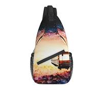 Borsa a tracolla Nebula Galaxy Car Funny Hiking Daypack Crossbody Shoulder Backpack Travel Chest Pack for Men Women