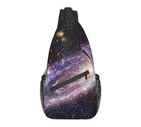 Borsa a tracolla Nebula Galaxy Space Cosmic Hiking Daypack Crossbody Shoulder Backpack Travel Chest Pack for Men Women