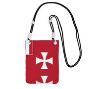 Borsa a tracolla nera con stampa bandiera delle isole Wallis e Futuna, perfetta per pendolari, shopping e attività all'aperto, nera, taglia unica