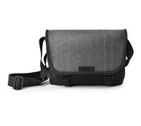 Borsa a tracolla nera e grigia per macchina fotografica