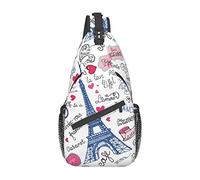 Borsa a tracolla Paris Tower, zaino a tracolla, zaino a tracolla per viaggi, sport, corsa, escursionismo
