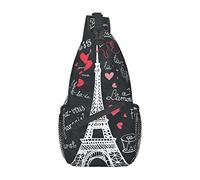 Borsa a tracolla Paris Tower, zaino a tracolla, zaino a tracolla per viaggi, sport, corsa, escursionismo