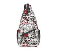 Borsa a tracolla Paris Tower, zaino a tracolla, zaino a tracolla per viaggi, sport, corsa, escursionismo