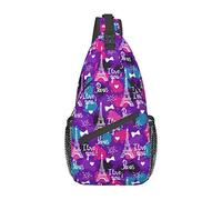 Borsa a tracolla Paris Tower, zaino a tracolla, zaino a tracolla per viaggi, sport, corsa, escursionismo