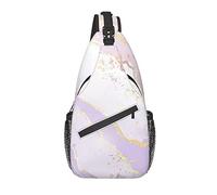 Borsa a tracolla pastello rosa viola oro marmo zaino da escursionismo zaino a tracolla zaino da viaggio per uomo donna