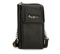 Borsa a tracolla Pepe Jeans Lena Portacellulare Nero 11x17,5x2,5 cm Pelle sintetica