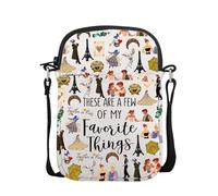 Borsa a tracolla per amanti della principessa, con scritta "These are a few of my favorite things" (lingua italiana non garantita), Insieme a Parigi Cb Uk, 0