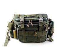 Borsa a tracolla per attrezzatura da pesca, organizer in vita, borsa messenger con tasche multiple, sistema di sospensione esterna, divisore rimovibile, cinghia regolabile per pescatori appassionati
