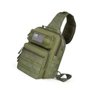 Borsa a tracolla per attrezzi con tracolla regolabile, verde militare | Scomparti a strati e fettuccia per il trasporto quotidiano, cinghia regolabile per l'organizzazione degli attrezzi