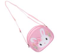 Borsa a Tracolla per Bambine Dai 6 Agli 8 Anni, Borsetta Coniglietto Rosa, Spallacci Regolabili, per Scuola, Viaggio