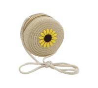 Borsa a tracolla per bambini in paglia intrecciata, con tracolla regolabile, compatta, per tutti i giorni, essenziale per avventure all'aria aperta, borsa a tracolla per bambini, Beige, Bellezza di