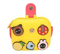 Borsa a Tracolla per Bambini, Leggera, Multicolore, Grande capacità, Custodia per Fotocamera per Bambini, Borsa da Viaggio Fai da Te (Giallo)