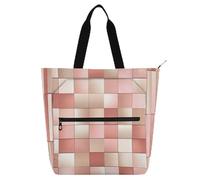 Borsa a tracolla per bambini, motivo geometrico a spina di pesce, motivo pied de poule, per bambini, studenti, adulti, grande, con cerniera, per scuola, lavoro, viaggi, arcobaleno