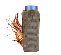 Borsa a tracolla per bottiglia d'acqua - Borsa pieghevole con coulisse regolabile - impermeabile stabile portatile per esterni viaggi escursionismo campeggio, Fango, Consulte la descripción