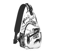 Borsa a tracolla per bradipo musicale anni '80 Zaino a tracolla a tracolla casual per uomo Donna Zaino da escursionismo piccolo unisex Zaino da escursionismo durevole