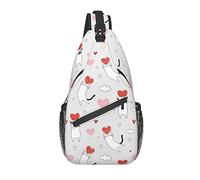 Borsa a tracolla per cane, bulldog, gatto, cuore, escursionismo, zainetto a tracolla, zaino da viaggio, per uomo e donna