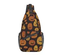 Borsa a tracolla per cani da segugio, zaino da viaggio diagonale, zaino da viaggio leggero, borsa a tracolla singola per escursionismo, Zucca di Halloween1, Rozmiar uniwersalny
