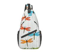 Borsa a tracolla per chitarra Dragonfly Fence Fire Borsa a tracolla per uomo, leggera, per escursioni e viaggi