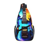 Borsa a tracolla per chitarra elettrica magica, sottile zaino per uomo e donna, leggero, borsa a tracolla da viaggio casual