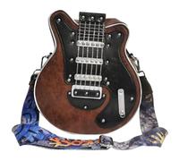 Borsa a tracolla per chitarra, in pelle PU, a forma di violetta, per donne e uomini, accessorio per amanti della musica, Porpora, 31cm