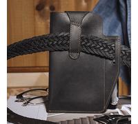 Borsa a tracolla per cintura con fondina per telefono in pelle Borsa a
