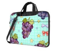 Borsa a tracolla per computer portatile a reticolo d'uva da 14 pollici con tracolla e maniglia borsa a tracolla per ufficio e lavoro