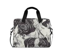 Borsa a tracolla per computer portatile con manico e tracolla da 15,6 pollici, borsa per il trasporto del computer Sweet Boxer Dogs A River