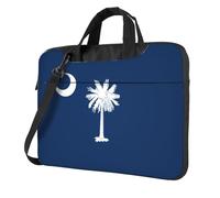 Borsa a tracolla per computer portatile con stampa bandiera della Carolina del Sud, facile da usare quando si viaggia per affari da 14 pollici
