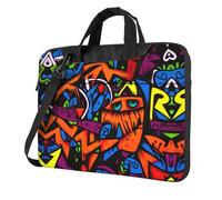 Borsa a tracolla per computer portatile con stampa con espressione confusa, facile da usare quando si viaggia per lavoro, 33 cm
