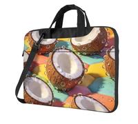 Borsa a tracolla per computer portatile, con tracolla e maniglia, per ufficio e viaggio, Perline d'acqua di cocco, 15.6 inch