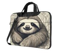 Borsa a tracolla per computer portatile da 14 pollici per uomo e donna, borsa messenger impermeabile con bradipo My Spirit Animal borsa per computer portatile con maniglia