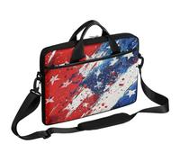 Borsa a tracolla per computer portatile da 15 pollici con bandiera americana Happy 4th Of July borsa per computer valigetta borsa messenger borsa resistente e impermeabile tessuto per uomo donna