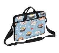 Borsa a tracolla per computer portatile da 15 pollici con simpatico sushi in stile giapponese Kawaii Decor borse per computer ventiquattrore borsa messenger borsa messenger borsa resistente e