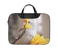 Borsa a tracolla per computer portatile da 17 pollici, impermeabile, portatile, borsa messenger per donne e uomini, simpatica calopsita