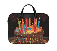 Borsa a tracolla per computer portatile da 17 pollici, impermeabile, portatile, borsa messenger per donne e uomini, buon compleanno, grande torta