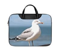 Borsa a tracolla per computer portatile da 17 pollici, impermeabile, portatile, borsa messenger per donne e uomini, gabbiano carino