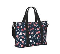 Borsa a tracolla per computer portatile, da donna, da lavoro, con fiori di pesco, borsa da palestra per donne e uomini, per oggetti personali, borsa da viaggio a tracolla, borsa da viaggio per il