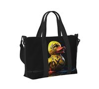 Borsa a tracolla per computer portatile, da donna, da lavoro, con paperella gialla e graffiti, borsa da palestra per donne e uomini, per oggetti personali, borsa da viaggio, per il weekend, da donna