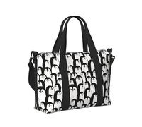 Borsa a tracolla per computer portatile, da donna, da lavoro, con pinguino in stile cartone animato, borsa da palestra per donne e uomini, per oggetti personali, borsa da viaggio, per il weekend, da