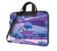 Borsa a tracolla per computer portatile stampata albero viola facile da usare quando si viaggia per affari