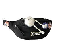 Borsa a tracolla per donne e ragazze, graziosa borsa a tracolla con cinturino regolabile, piccolo marsupio da petto carino, grazioso petto in vita, bella piccola borsa a tracolla con lettera, D