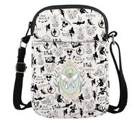 Borsa a tracolla per fan dei cartoni animati con Campanellino delle fiabe e Trilli, Tinker Cr Eu, 5.91 Inches ×8.27 Inches
