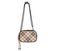 Borsa a tracolla per fotocamera da uomo, alla moda, con scomparti per carte di credito, borsette per portare a spasso il cane, motivo geometrico scozzese, alla moda colorata, Buffalo Plaid Tartan