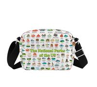 Borsa a tracolla per gli amanti dei parchi nazionali degli Stati Uniti, per campeggiatori, escursionisti, amanti della natura, Borsa Parks Us, Medium