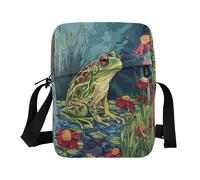 borsa a tracolla per gli uomini Borse a tracolla per le donne Piccola piccola borsa a tracolla Borse a mano Tracolla Tracolla Regolabile per il lavoro Art Frog A River