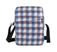 Borsa a tracolla per gli uomini Piccole Borse a tracolla per le donne Borse a tracolla Borsa a mano per donna Tracolla Regolabile per Viaggio Rosso e Blu Plaid 4 luglio Giorno dell'Indipendenza