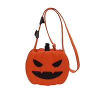 Borsa a tracolla per Halloween, con zucca, stile cartone animato, da donna, a spalla singola, Orange Rage, 20cm