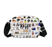 Borsa a tracolla per i fan della serie TV con lettere dell'alfabeto, idea regalo ispirata al programma televisivo, Rockbag, Medium